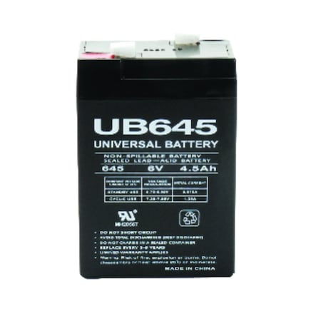 Upg UPG 4.5 Ah 6 V Lead Acid Automotive Battery 86456